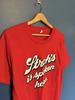 Vintage 80’s Stroh’s Beer Red Tee Shirt Size Large USA Made Unisex T-Shirt