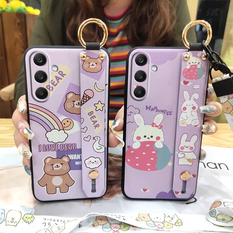 Wristband Cartoon Phone Case For Samsung Galaxy A16 5G/SM-166P/E Dirt-resistant Anti-knock Fashion Design Back Cover