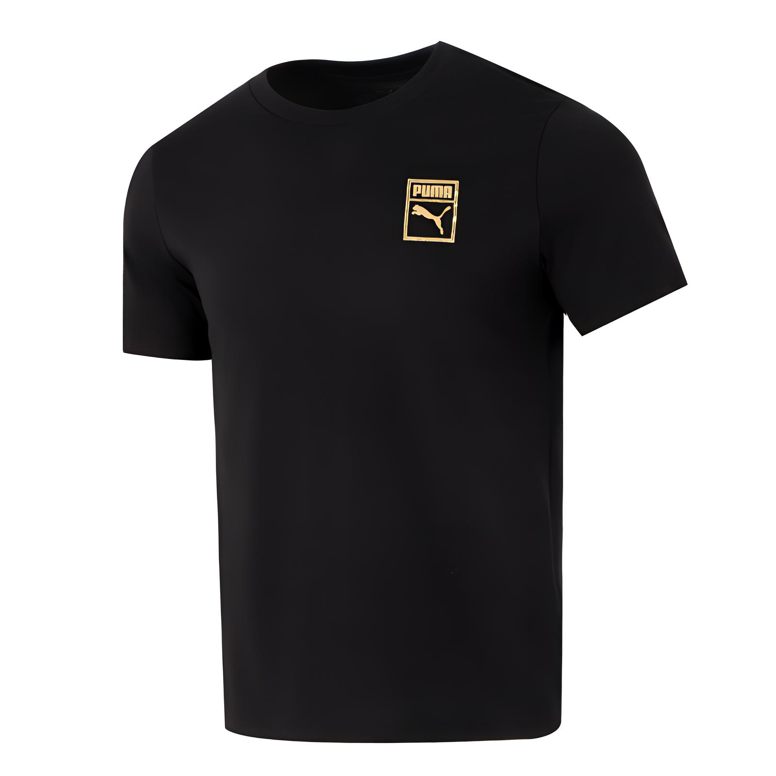 

Puma Logo Breathable Sports Casual Short Sleeve T-Shirt Men Tops Black 689270-01 XXL