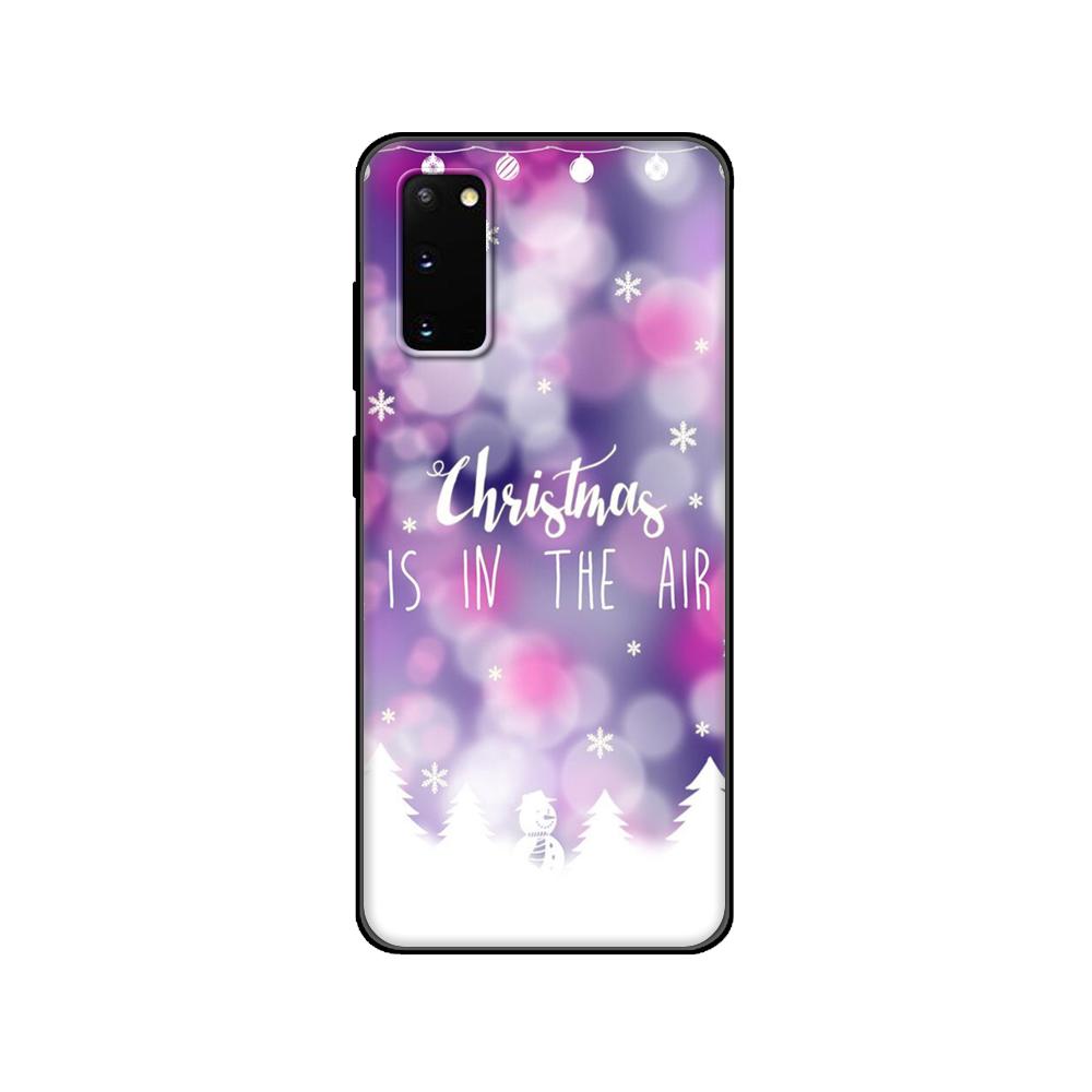 Black tpu Case For Samsung galaxy S20 /S20 PLUS/S20 ultra/S20+ /S20FE back cover Christmas and New Year