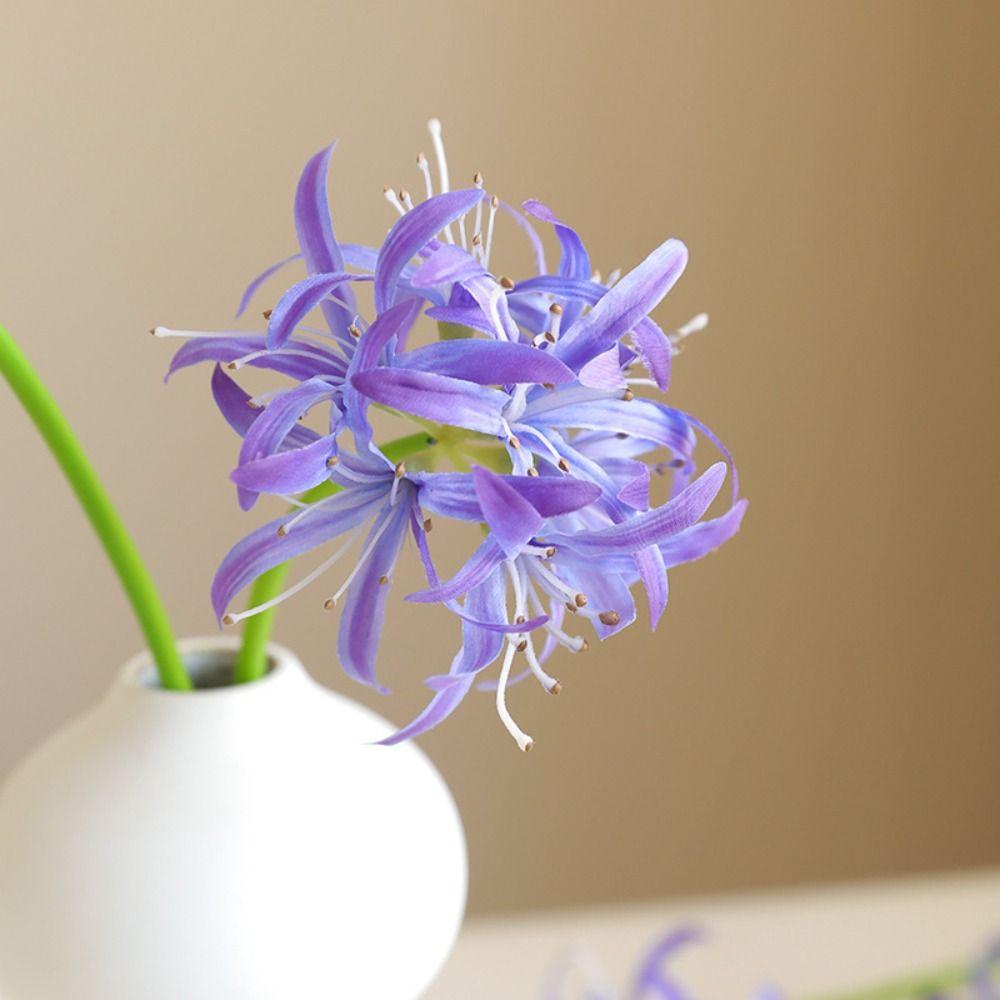 Ramo di Fiori Artificiali in Seta a 2 Teste Lycoris Realistica Tocco Reale Simulazione Fiori Finti Fatti a Mano