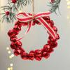 Yousheng Jingle Bell Wreath Ornaments Small 8 Inch Christmas Crisp Sound Bells Wreath Holiday Crafts for Christmas Tree Party Decoration