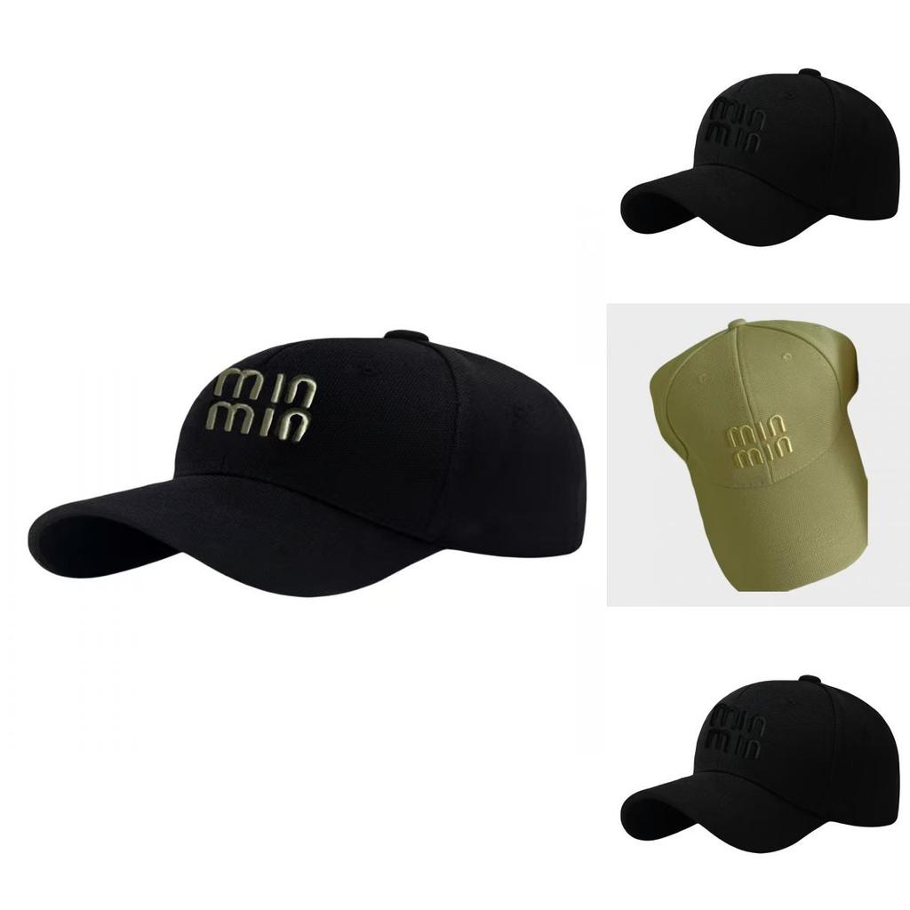 Fashion Solid Color Gold Letter Decoration Neutral Casual Sunshade Baseball Cap For Outdoor Casual Wear