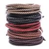 1/2 metros/Pacote Cordões Redondos Trançados de Couro Genuíno 3/4/5/6mm Cordão de Couro Vintage Para Pulseira de Couro Fabricação de Joias