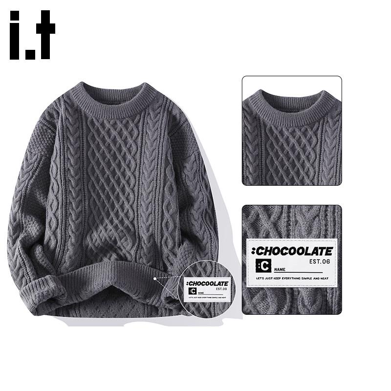 CHOCOOLATEIT Men's Cable Knit Loose Fit Sweater
