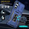 Shockproof Armor Phone Case For Samsung Galaxy A56 A36 A26 A16 A55 A35 A25 A73 Slid Camera Protect Magnetic Hybrid Ring Cover