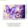 1/3/4pcs, Transform Your Bathroom with Purple Butterfly 2D FLAT Shower Curtain and Matching Rug Set - Elegant Floral Design fo