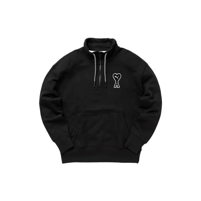 PUMA X Ami Half Zip Sweatshirt Black Men s 535993-01 S