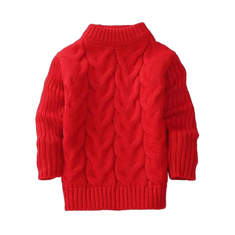 Осенне-зимний вязаный топ-свитер для детей 2-10 лет 110