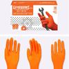 Förtjockade halkfria arbetshandskar lämpliga för rengöring, vattentäta orange nitrilhandskar, mekaniskt arbete, bilreparationer, kök