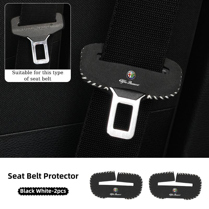 2026 Hot Sticker Car Seat Belt Clip Protector Seatbelt Buckle Plug Protective Cover For Alfa Romeo Giulietta GT 159 147 156 Mito