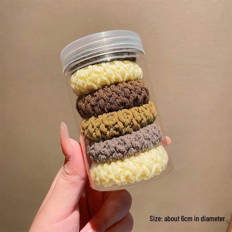 Women's Seamless Rubber Band Hair Tie - 2025 New High Ponytail, Simple Design with Leather Cover