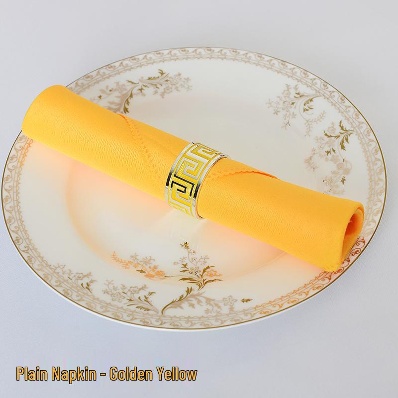 Solid Color Red White Blue Plain Weave Cloth Napkin for Western Restaurants