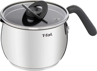 Tefal 16cm IH and Gas Stove PFOA and Other Harmful Substances IH Stainless Charcoal Stainless Gray G74683 2.6L Saucepan, Compatible, Free,