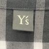 Y's YD-D25-021 Black Cotton Cupro Plaid Shirt Dress Dress 1 blackUsed