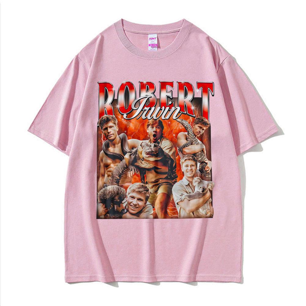 Funny Robert Irwin Zookeeper Vintage Graphic Tshirts Unisexs Women Harajuku Summer Oversized T Shirts Casual Cotton Loose Tshirt