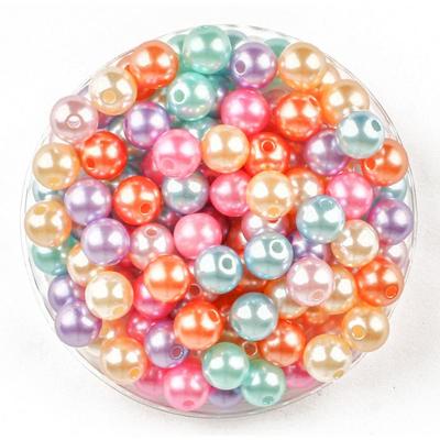 Pastel Round Nacre Beads for Children 0.8 Cm 10g