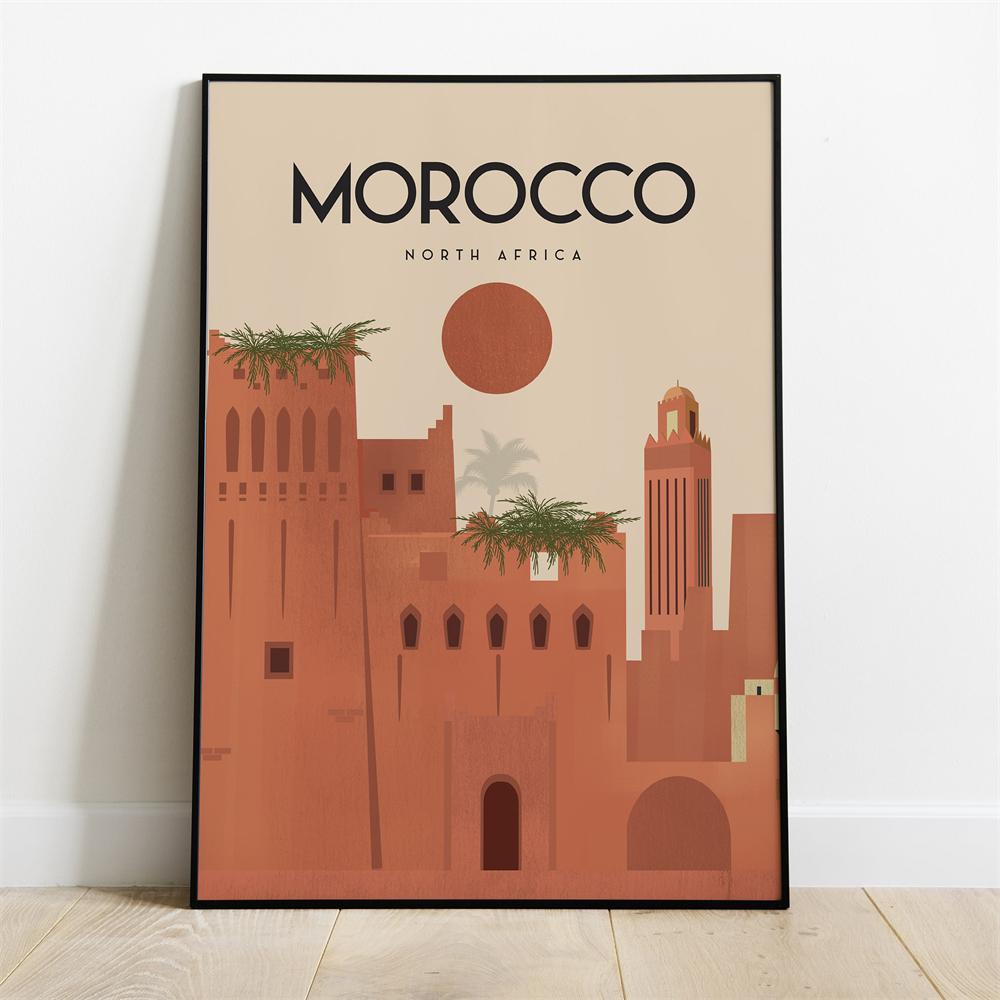 Morocco Travel Poster Landscape Morocco Travel Poster Prints Morocco Travel Poster Canvas Painting Home Bedroom Wall Decor