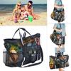Vacation Beach Bags Mesh Beach Bag Swim Pool Bag Beach Tote Bag Zipper Closure