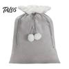 Durable Velvet Pouches for Snacks Christmas Santa Gift Bag, 19 X 26 Inch Large Drawstring DIY Candy Claus Reusable Presents Sack Xmas Holiday
