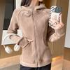 Women's Slim Fit Polar Fleece Hoodie - Double-Faced, Thickened Sports Cardigan for Autumn & Winter