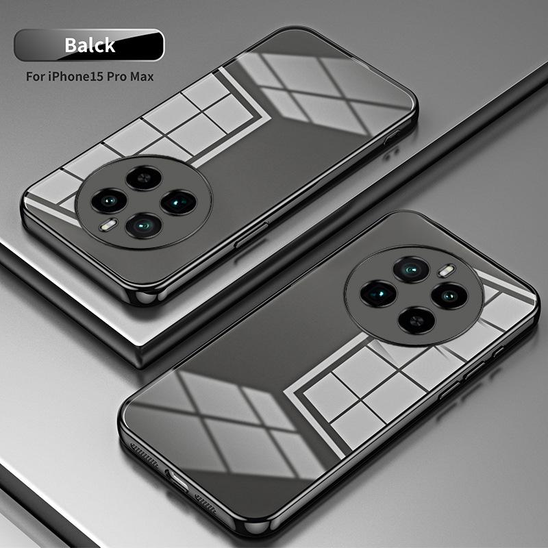 Applicable To OPPO Realme14Pro + Electroplated Glitter Mobile Phone Case True Me GT7 Transparent NEO8 Protective Case