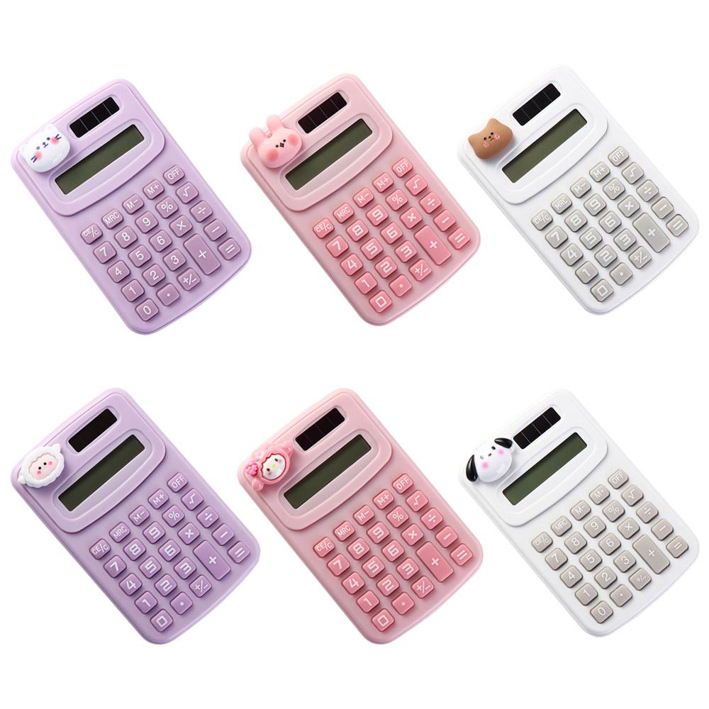 Calculadora linda de dibujos animados de 8 dígitos Mini calculadora de dígitos portátil linda y liviana para hacer trabajos de oficina