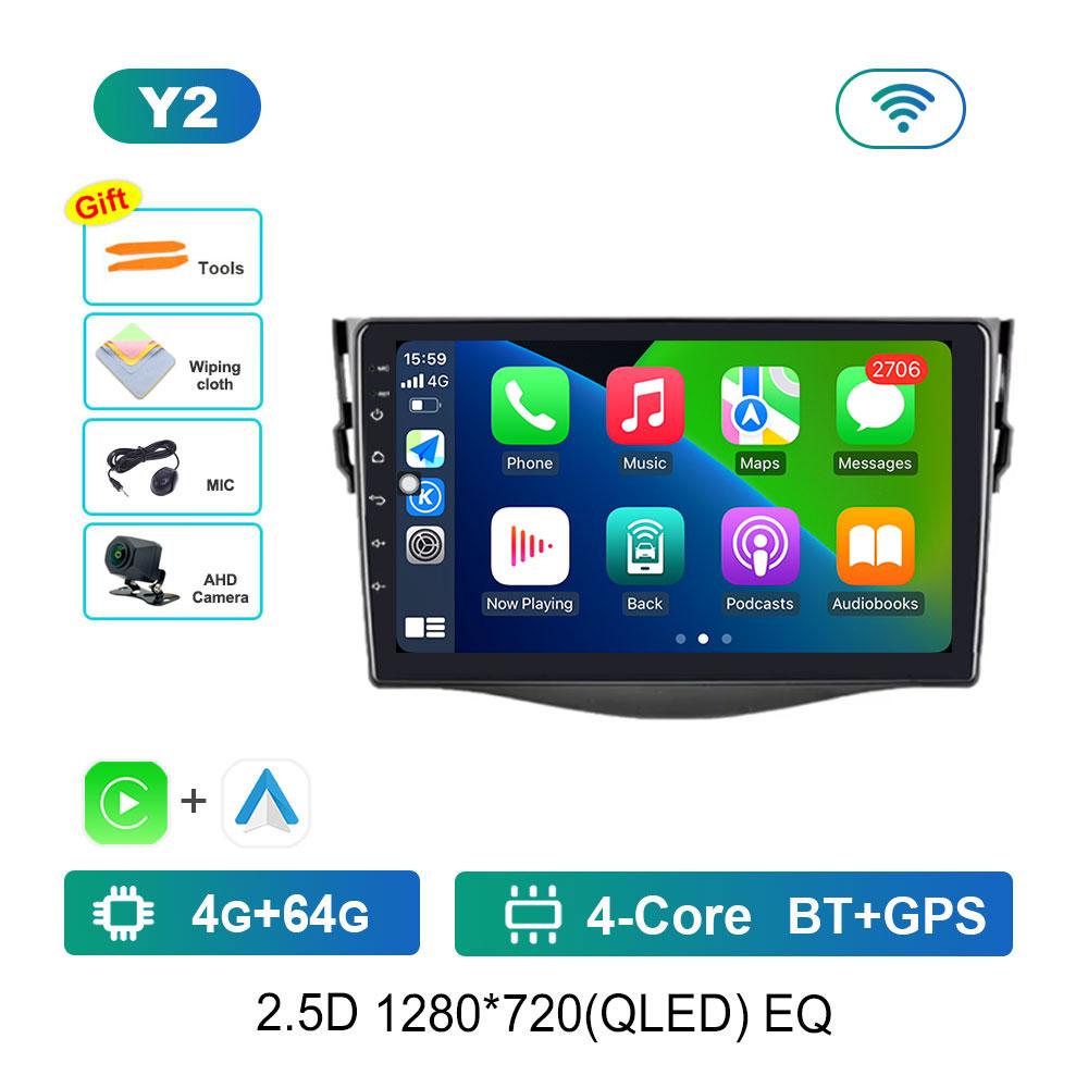 Car Video Multimedia Player DSP Stereo for Toyota RAV4 Rav 4 2005 - 2013  Android 14 GPS Navi WiFi IPS Screen 4G Bluetooth