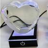 Custom Modern Heart-shaped Crystal for Photo Frame Engraved Glass Solid K9 Crystal Home Decor Gift Box