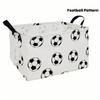 Collapsible Laundry Basket With Handles Large Capacity Dirty Clothes Basket Foldable Football Print Storage Bucket Laundry Room