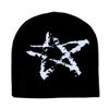 Knitted hat winter new five-pointed star jacquard wool hat outdoor warm cycling ear hat men's and women's winter hat
