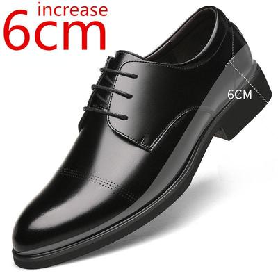 Sapatos de aumento de altura para homens, sapatos de elevação mais altos, palmilha invisível de 6 cm para homens diários, sapatos de casamento aumentados, homem