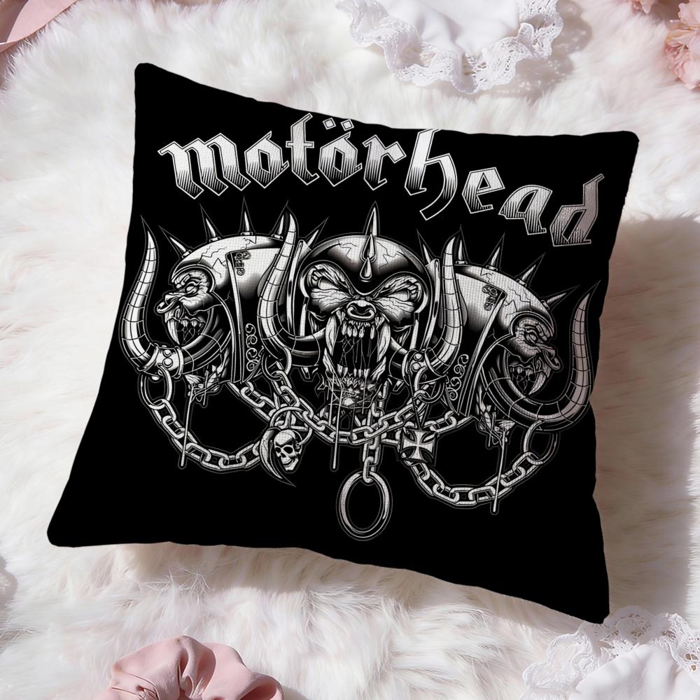 Band Cool Motorheads Cushion Cover Premium Comfort Reversible Pillow Cove -Two In One Design for Any Room & Car Interior