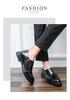 Plus Size Men's Autumn Leather Loafers - British Style Casual Slip-on Driving Shoes