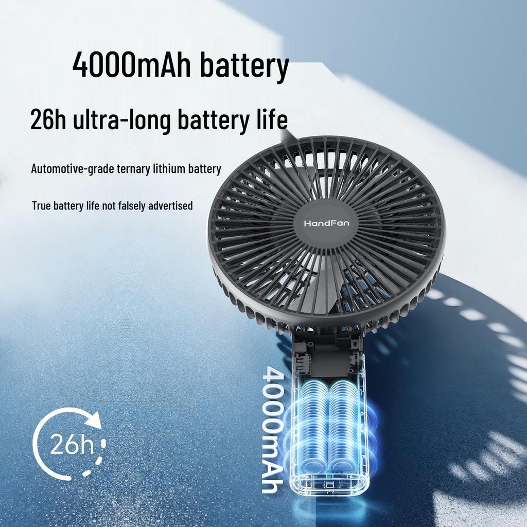 Hand-Held Electric Mini Fan – Silent, Strong Wind, Portable, Ideal for Dorms & Students