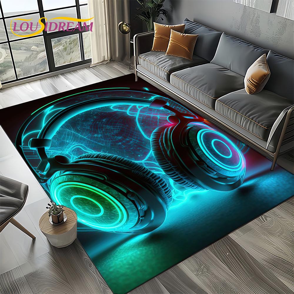 Note Music Colorful Musical Score Cartoon Dream Carpet Rug for Living Room Bedroom Home Sofa Decoration,Kid Non-slip Floor Mat