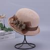 Summer Women's Bucket Hat with Bowknot, Breathable Straw Sun Hat for Travel and Outdoor, Elegant Handmade Fisherman Cap