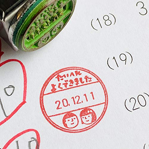 [Must-see for teachers!] Mamoru and Miyoko s  Very well done  rotary stamp * 24mm round