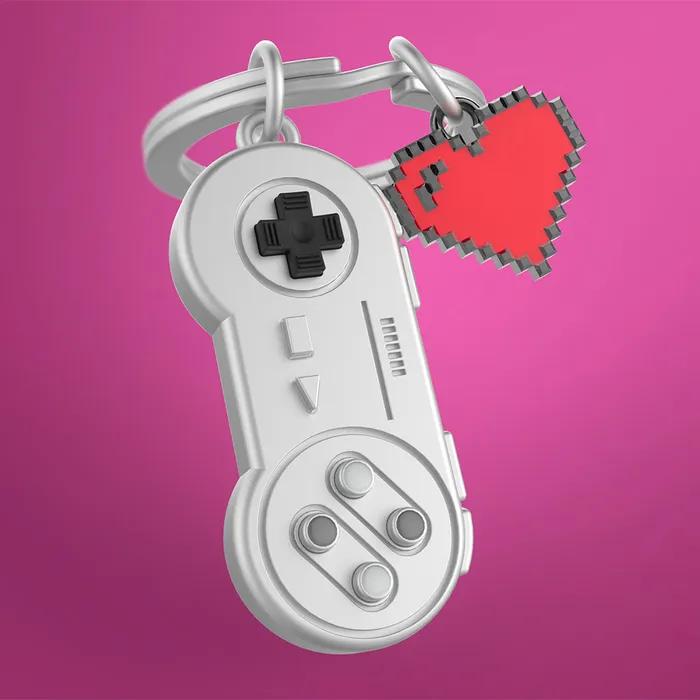 Belgian Metal Keyring - Game Console