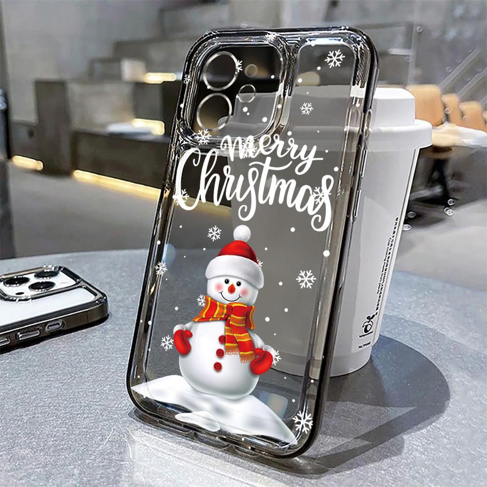 

Силиконовый рождественский чехол для телефона iPhone 14 Pro Max Funda iPhone 11 16 15 13 12 XR X XS 7 8 Plus SE 16promax 15promax прозрачный чехол For iPhone 13
