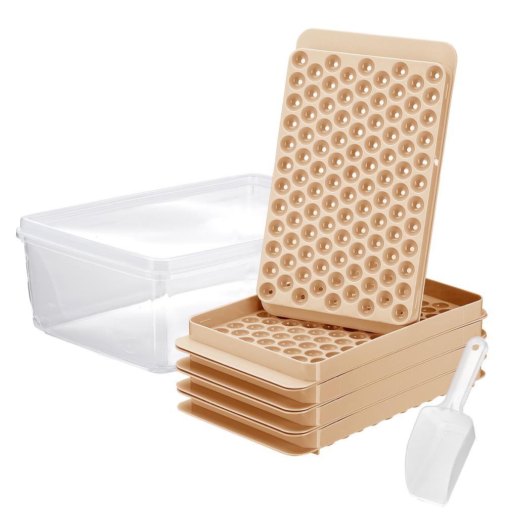 Isbitsformar, Miniisbitsform, Isbollsmakare, PA-fri isform för snabb nedkylning, 104 fack med lock, för smoothies