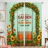 2pcs 2D Flat Printing Window Curtains Plant Garden Believe Tomorrow_a Fabric Without Electricity Birthday Party Perfect for