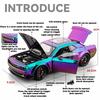 1:24 Dodge Challenger SRT Hellcat Redeye Electroplating Sports Car Alloy Diecast Model Car Collection Hobby Decorations Display