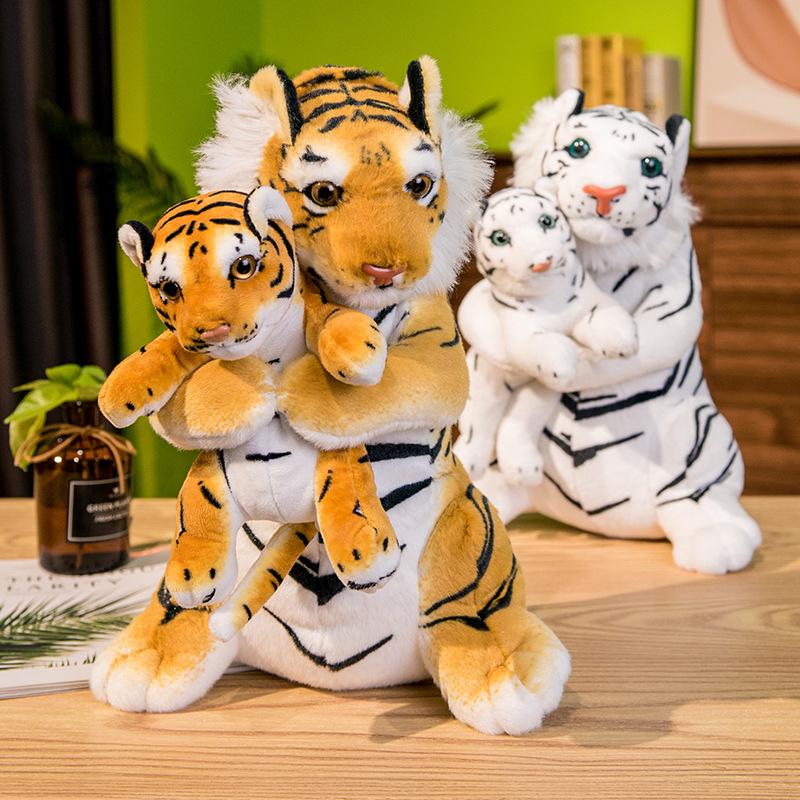 Cartoon Cute Simulation Parent-Child Tiger Doll Plush Doll Children'S Toy Birthday Gift Manufacturer