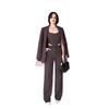 2025 Autumn Women's European and American Commuting Camisole Top, Long Sleeve Suit Jacket, and Straight Leg Pants Set