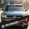 Hijk1 Car Sunshade Stickers Auto Front Windshield Decorative Decals For VW GTI Polo Golf MK6 Passat B6 Tiguan ID.3 T-ROC Arteon Jetta