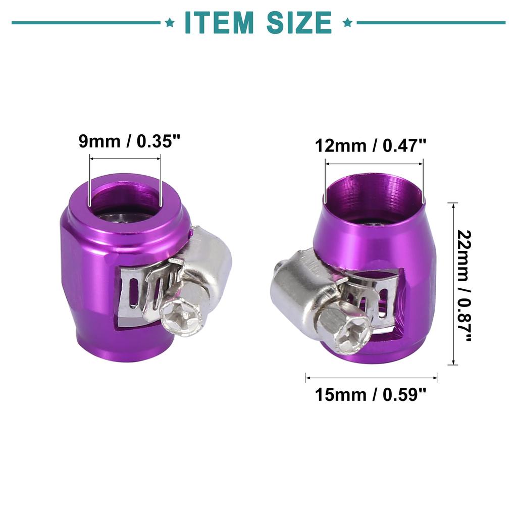 ACROPIX AN4 Schlauchabschlussklemme für Autos, Lila - 4er-Set