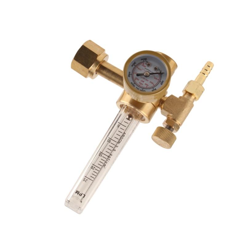 Argon Regulator Manual Adjustment Welding Gas Flowmeter Pressure Reducer With Gauge