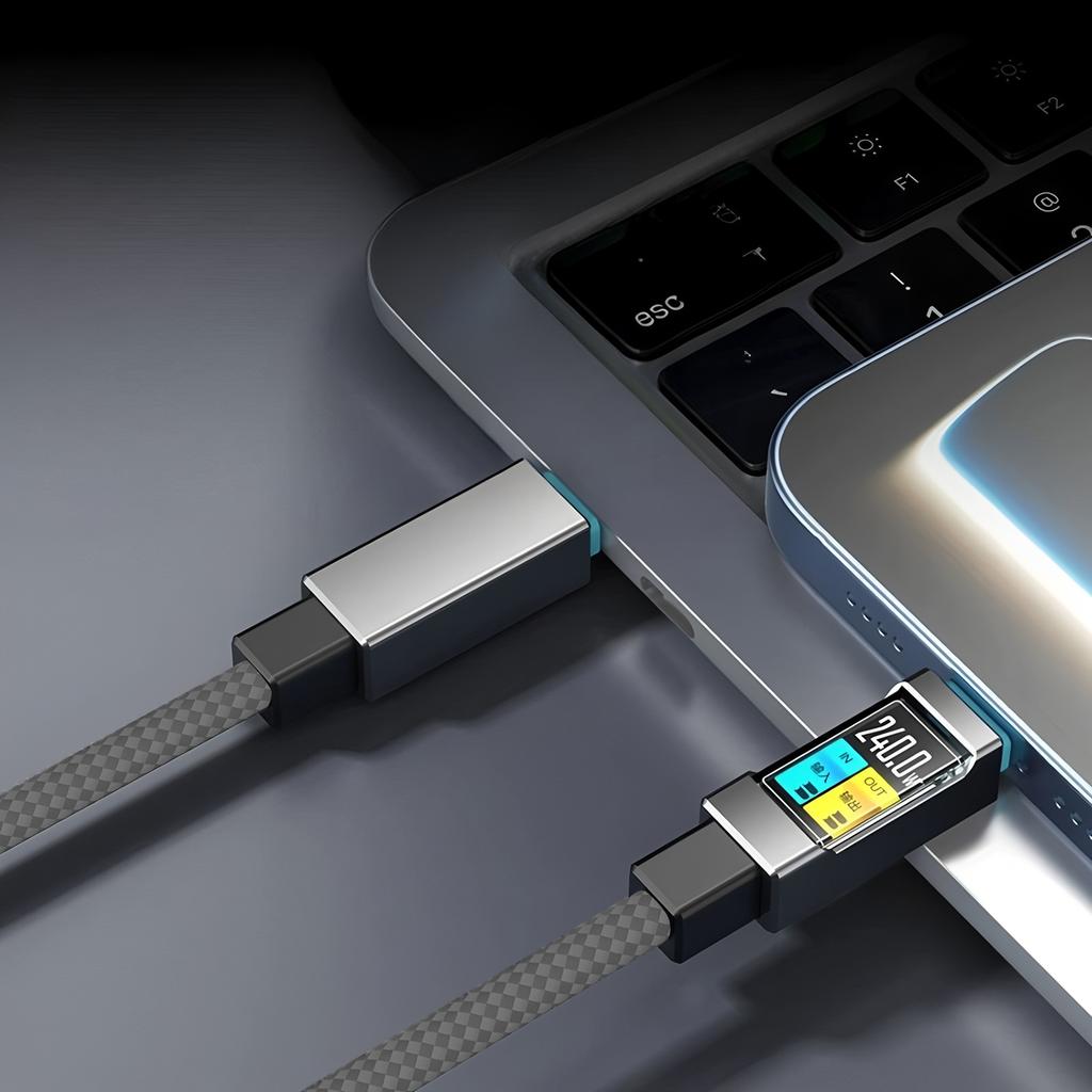 240W Fast Charge PD Type C Liquid Silicone Cable 1.4M Usb Cable Usb C To C Charger Cable for iPhone17 Samsung Xiaomi Huawei