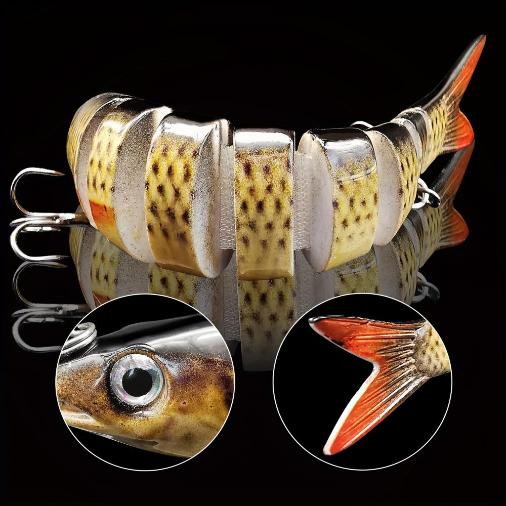 Multi-Joint Simulation Fishing Bait for Trout and Bass - Slow Sink, Realistic Design